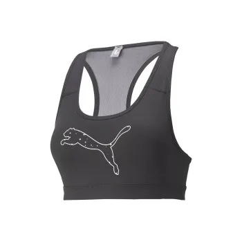 PUMA MID IMPACT 4KEEPS GRAPHIC BRA Sports Underwear Women's Black