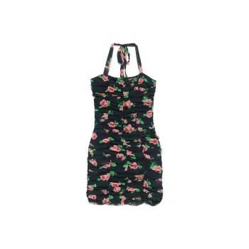 Rotate Ruched Chiffon Mini Dress