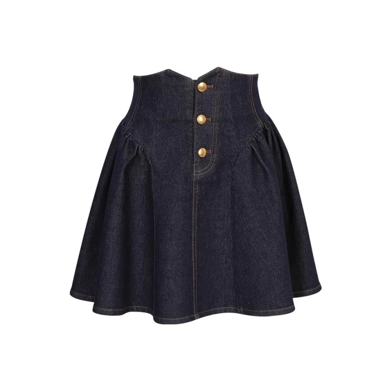 AIVEI Denim Short Skirts Women's Dark Blue/3300-0