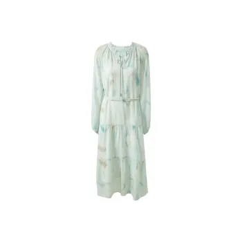 3COLOUR Long Sleeved Dress Women's Lake Blue Floral