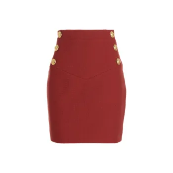 BALMAIN Casual Short Skirts Women's Red