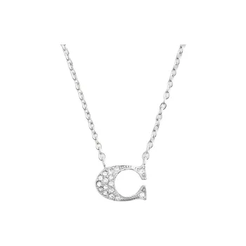 COACH Gold Plated Brass Necklaces Women's Silver