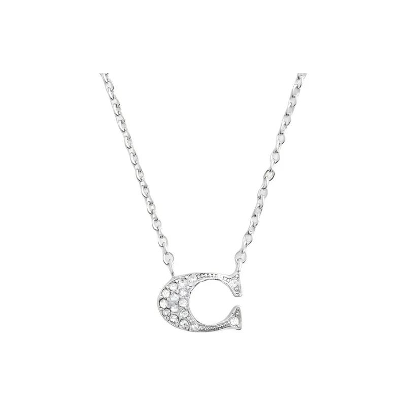 COACH Gold Plated Brass Necklaces Women's Silver-0