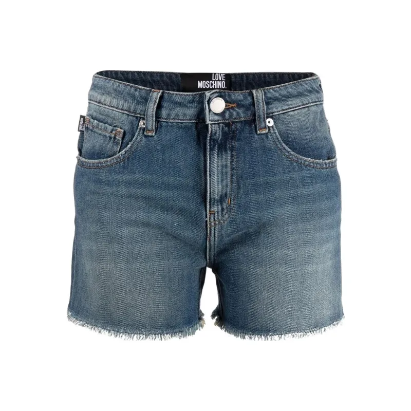 LOVE MOSCHINO Denim Shorts Women's Blue-0