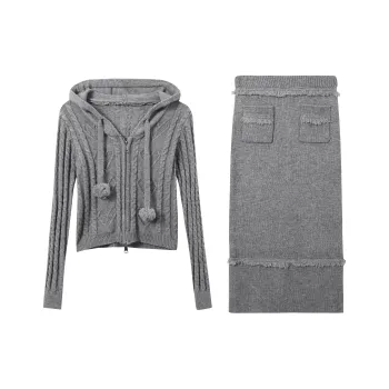 Udon House Skirt Set Women's Gray