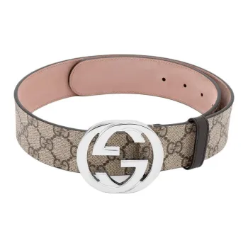 GUCCI Belt Gg Supreme Interlocking G Buckle 1.5W