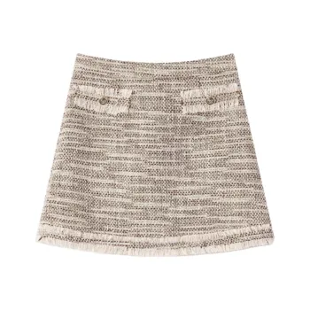 EICHITOO Casual Short Skirts Women's Dark Brown Pattern