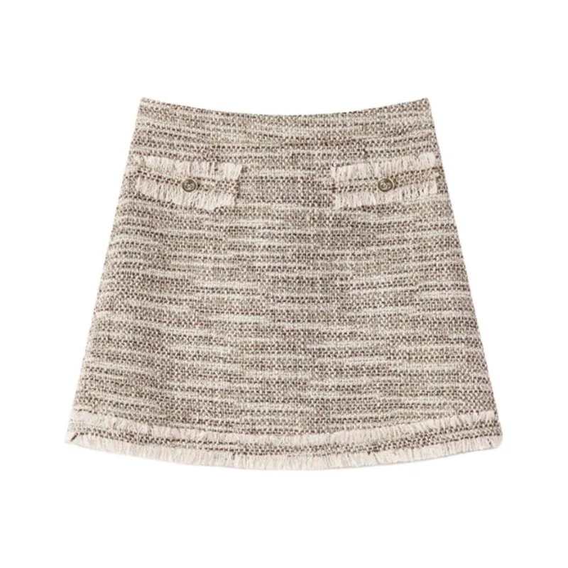 EICHITOO Casual Short Skirts Women's Dark Brown Pattern-0