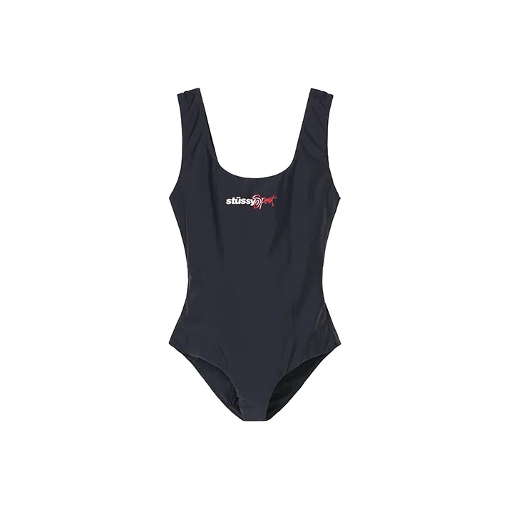 Stussy Sport One Piece Swimsuit 'Black'-0