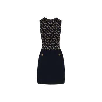 Oscar De La Renta Oscar Chain-link Knitted Dress