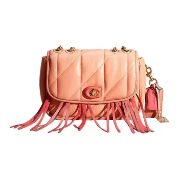 COACH Pillow Nappa Leather Crossbody Bag Shoulder Bag Women's Light Coral Pink