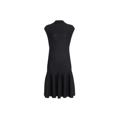 Alaia Sculptural Godet Knit Cap Sleeve Dress