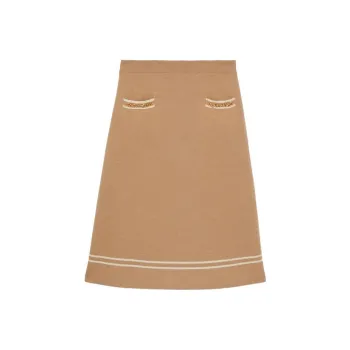 GUCCI Casual Long Skirts Women's Brown