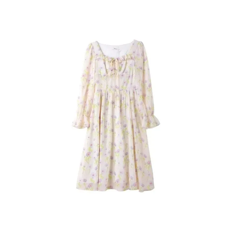 KEAB Long Sleeved Dresses Women's Apricot-0