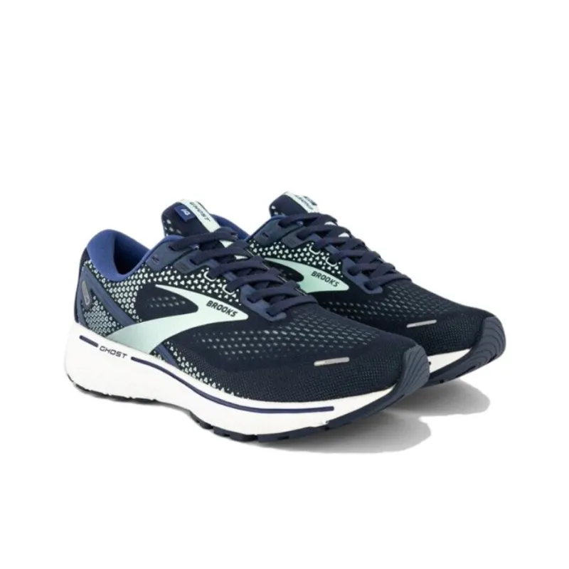 Brooks Ghost 14 Anti Slip Wear Resistant Low Top Running Shoes Women's Blue-3