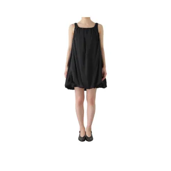 AMOMENTO Puffball Cotton Minidress