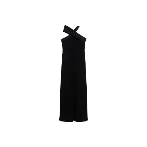 MaxMara Studio Anta Collection Feminine Cady Dress Sleeveless Dress Women's Black