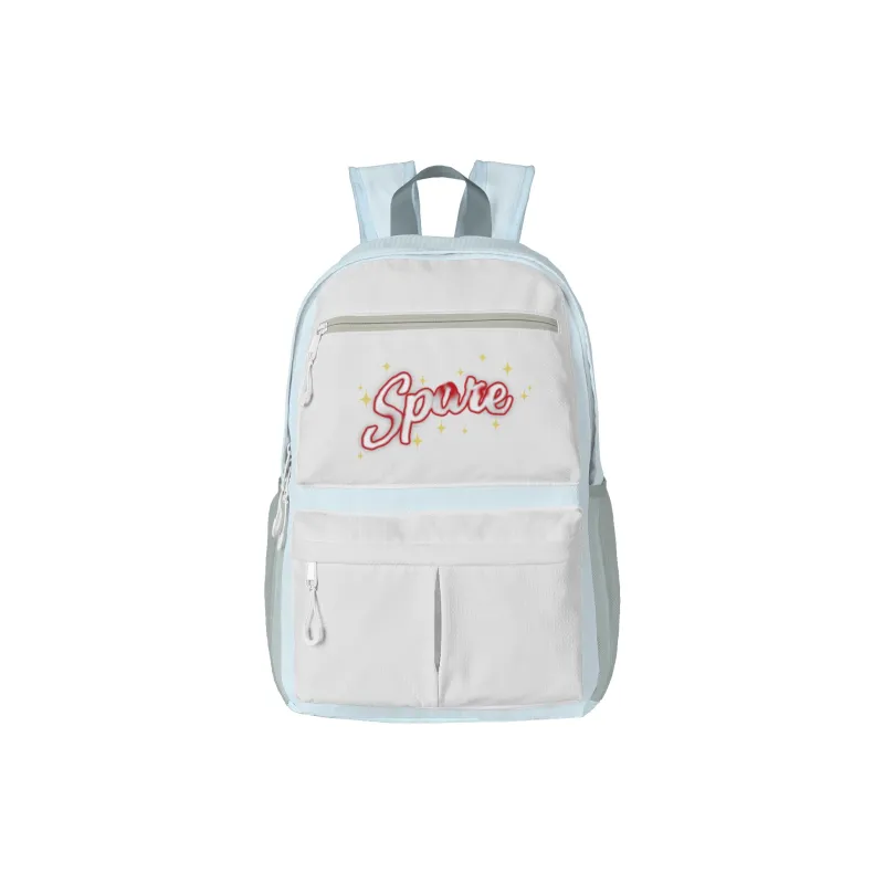 FINITE LOOP Polyester Backpack Unisex Pearl White-11
