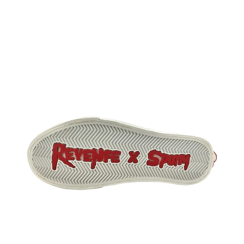REVENFE X SPOTM x BURNING FLAME Slip Resistant, Abrasion Resistant, Breathable Low Top Canvas Shoes Unisex-4