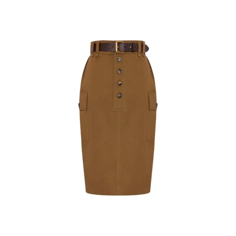SAINT LAURENT Cassandre Pencil Skirt-0