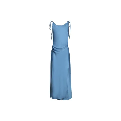 Acne Studios Sleeveless Draped Satin Maxi Dress