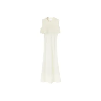 JIL SANDER Layered Wool silk Blend Dress
