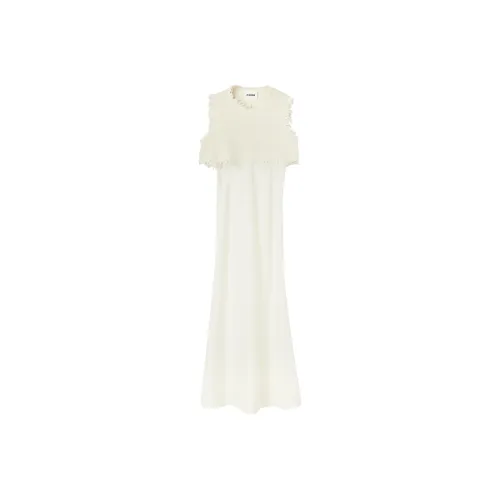 JIL SANDER Layered Wool silk Blend Dress