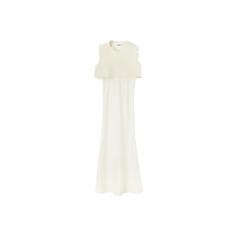 JIL SANDER Layered Wool silk Blend Dress-0