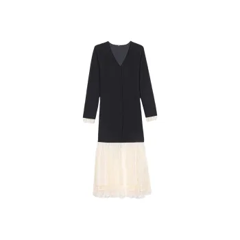 ERIRI Long Sleeved Dress Women's Black