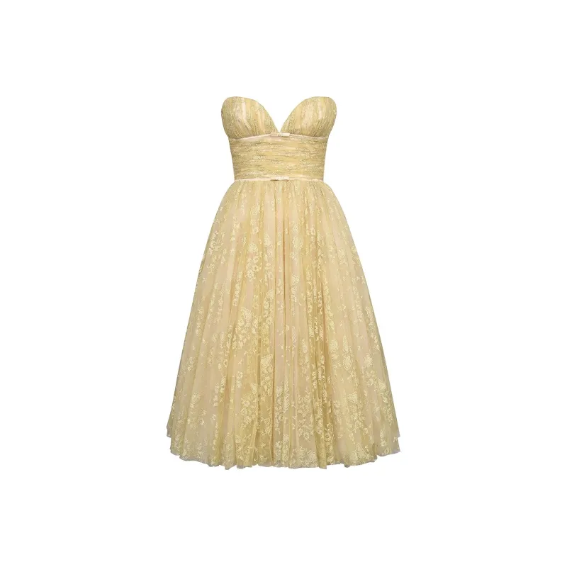 HOUSE OF CB Madame Sleeveless Dress Women's Gold-6