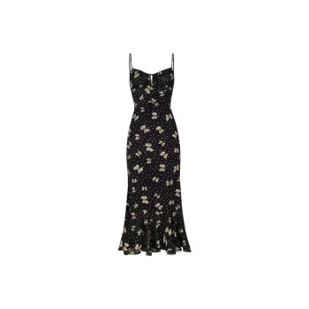 Udon House Slip Dress Women's Black