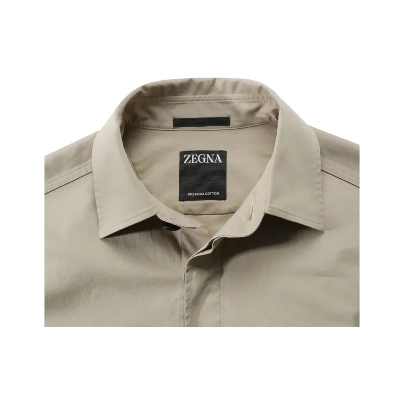 Ermenegildo Zegna Long Sleeved Poplin Shirt-2