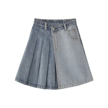 JINYE ORIENTAL Denim Short Skirts Women's Blue