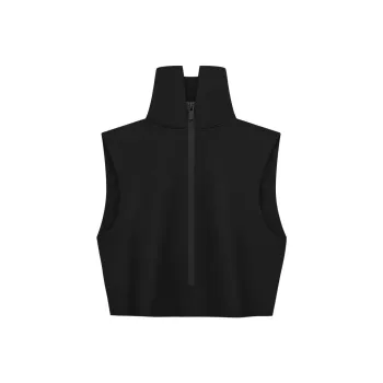 Fear Of God Athletics Women's High Neck Crop Top Black
