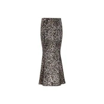 BALMAIN Sequin detail Gored Midi Skirt