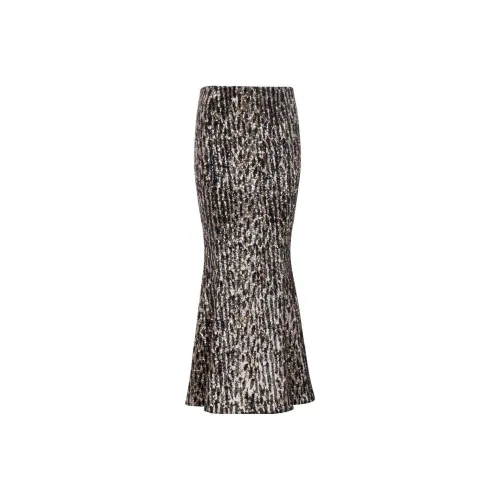 BALMAIN Sequin detail Gored Midi Skirt