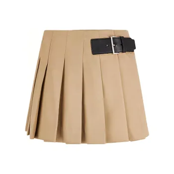 PRADA Buckled Pleated Miniskirt