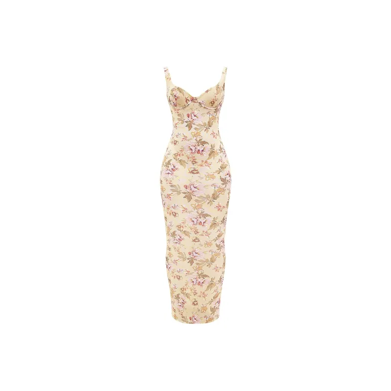 HOUSE OF CB Robina Slip Dresses Women's HONEYFLOWER/Honey Multicolor-6