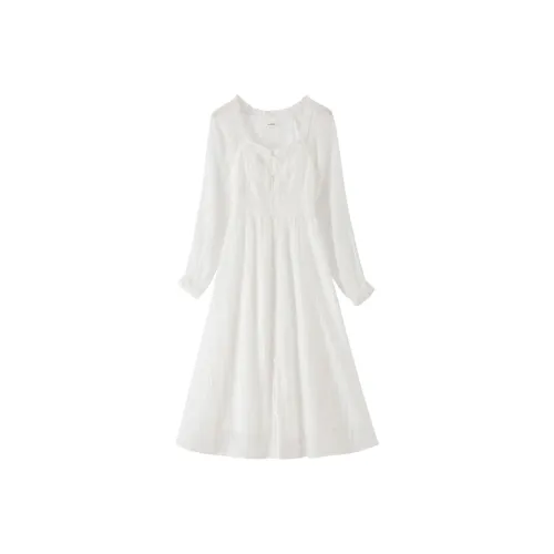 SISILYON STUDIO Long Sleeved Dresses Women's Ecru