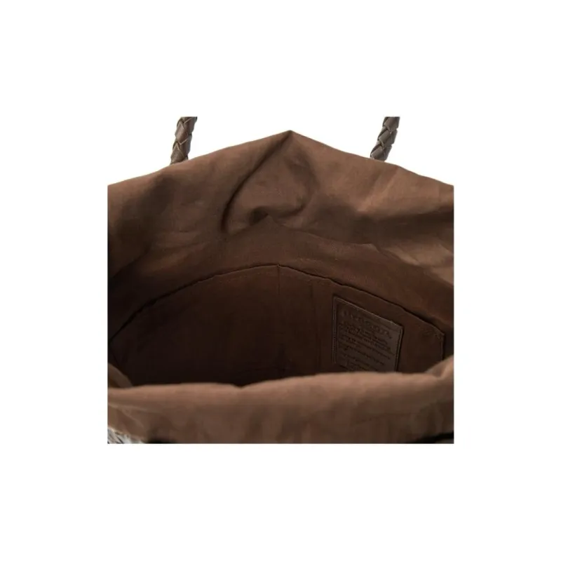 Dragon Diffusion Buffalo Leather Bucket Bag Handbag Women's Brown-6