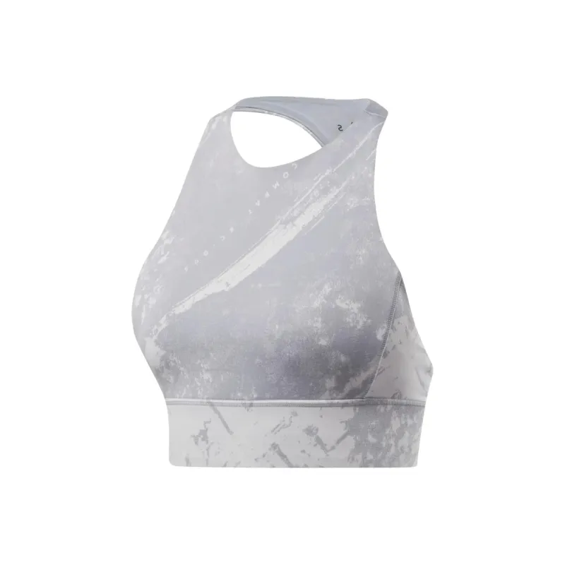 Reebok Combat Jacquard Bralette Sport Vests Women's Gray-0