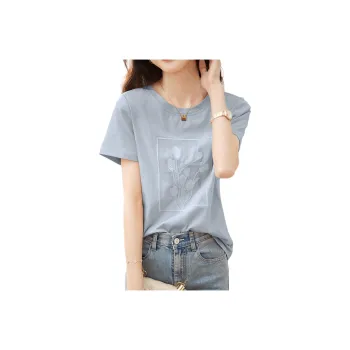 Mu Xiao Xin T Shirts Women's Blue