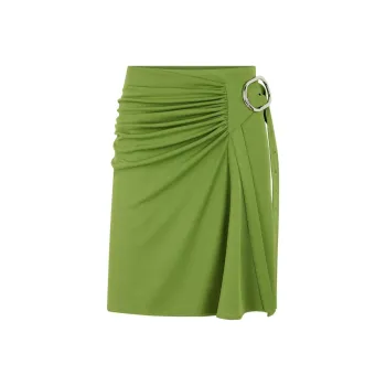 Paco Rabanne Ruched Detailed Belted Mini Skirt