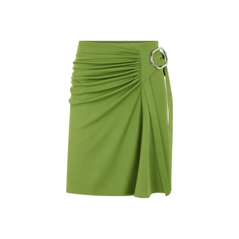 Paco Rabanne Ruched Detailed Belted Mini Skirt-0
