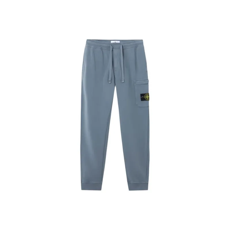 STONE ISLAND Knitted Sweatpants Men's Aviation Blue-0
