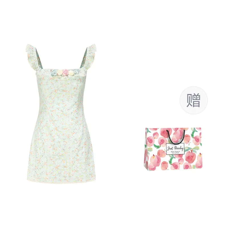 Qiuerle Slip Dress Women's Light Green-7