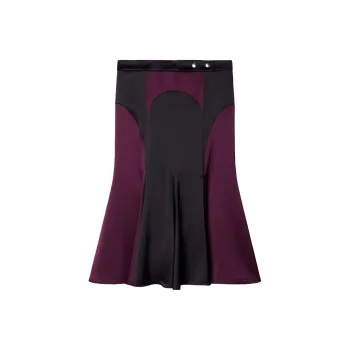 OFF-WHITE Panelled Satin Midi Skirt
