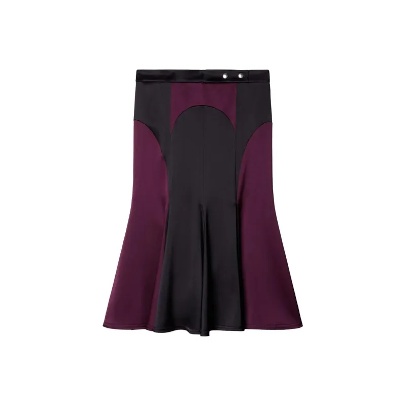 OFF-WHITE Panelled Satin Midi Skirt-0