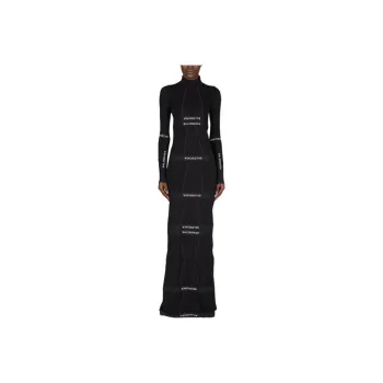 Balenciaga Panelled Cotton Maxi Dress