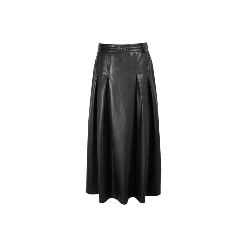 3COLOUR Casual Long Skirts Women's Black-0